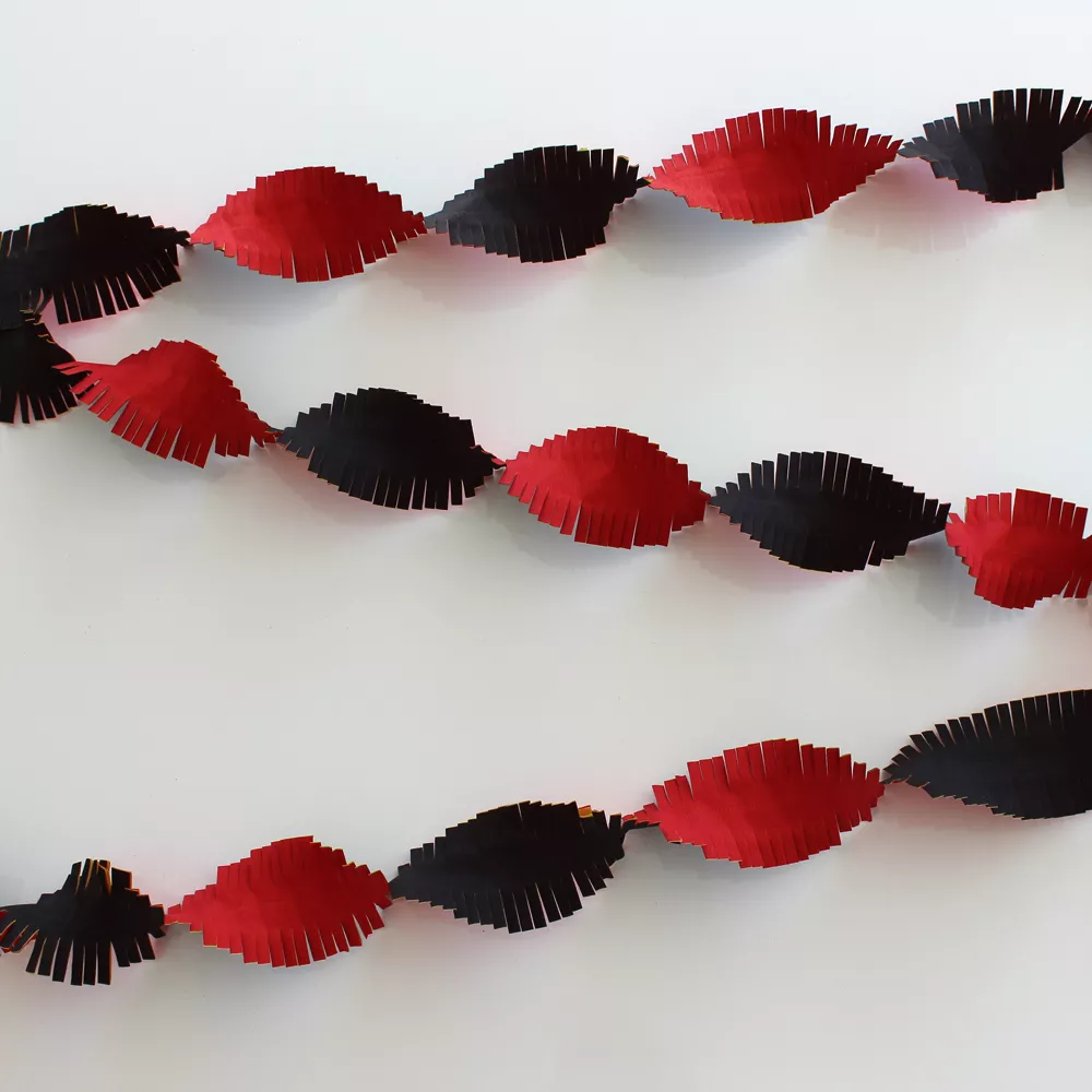 Crepe-girlang 24 m, Röd/Gul/Svart