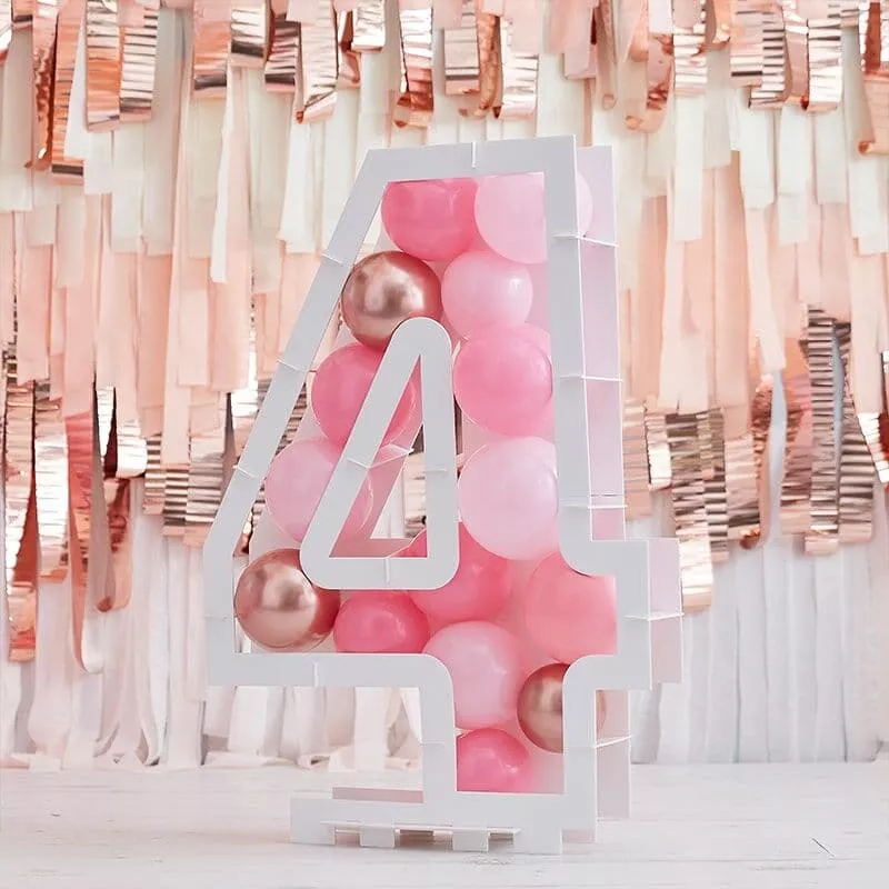Stående siffror ballongdekoration, "4"