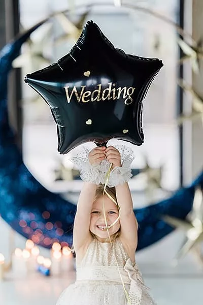 Metalliska guld bokstavar för ballonger etc.