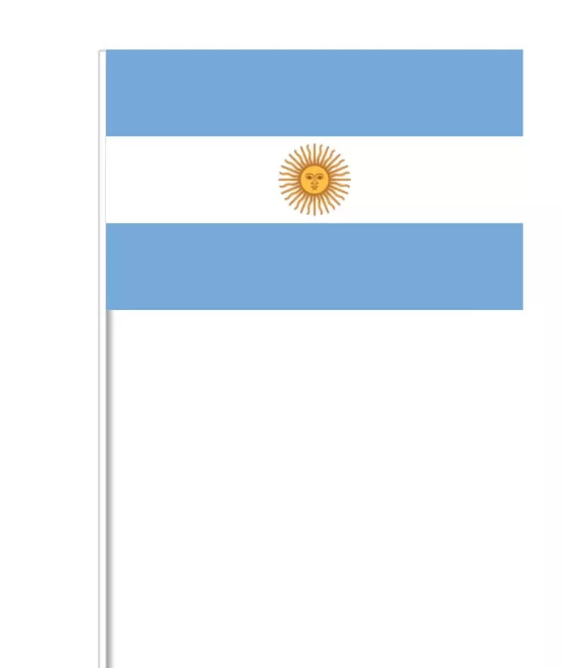 Argentinsk pappersflagga på pinne, 27 x 20 cm 
