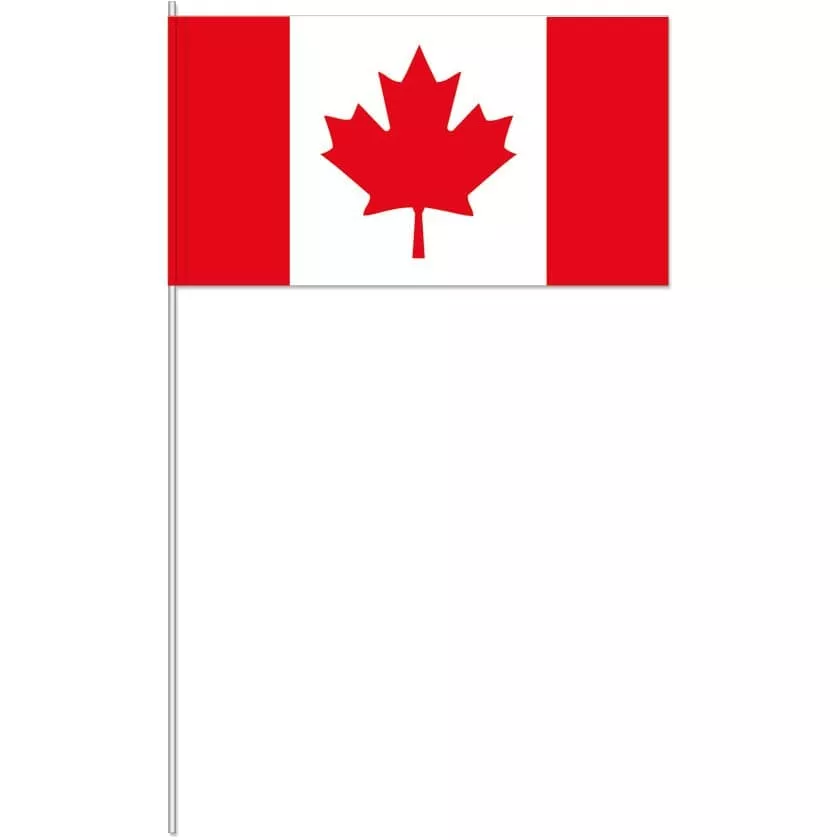 Kanadensisk pappersflagga på pinne, 27 x 20 cm